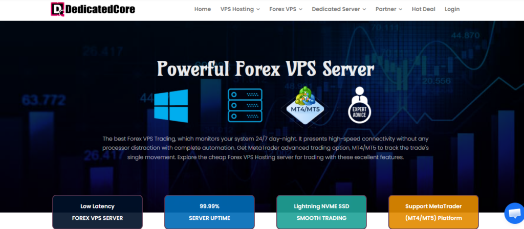 dedicatedcore forex rdp for mt4/mt5