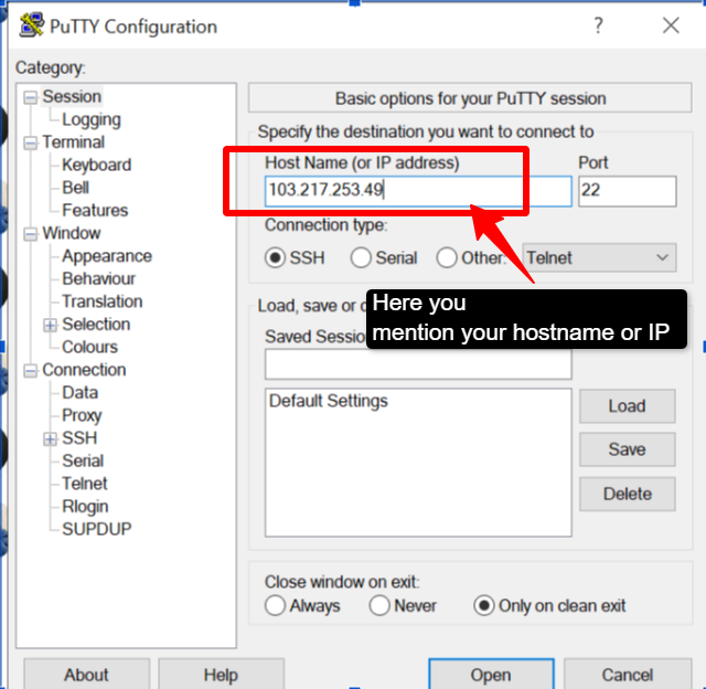 buy linux rdp server from qloudrdp and install SSH using PuTTY