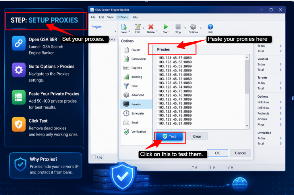 setup proxies