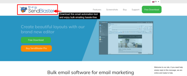 sendblaster for bulk email software for email marketing
