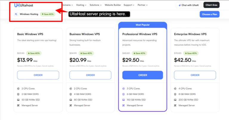 ultahost-pricing-plan