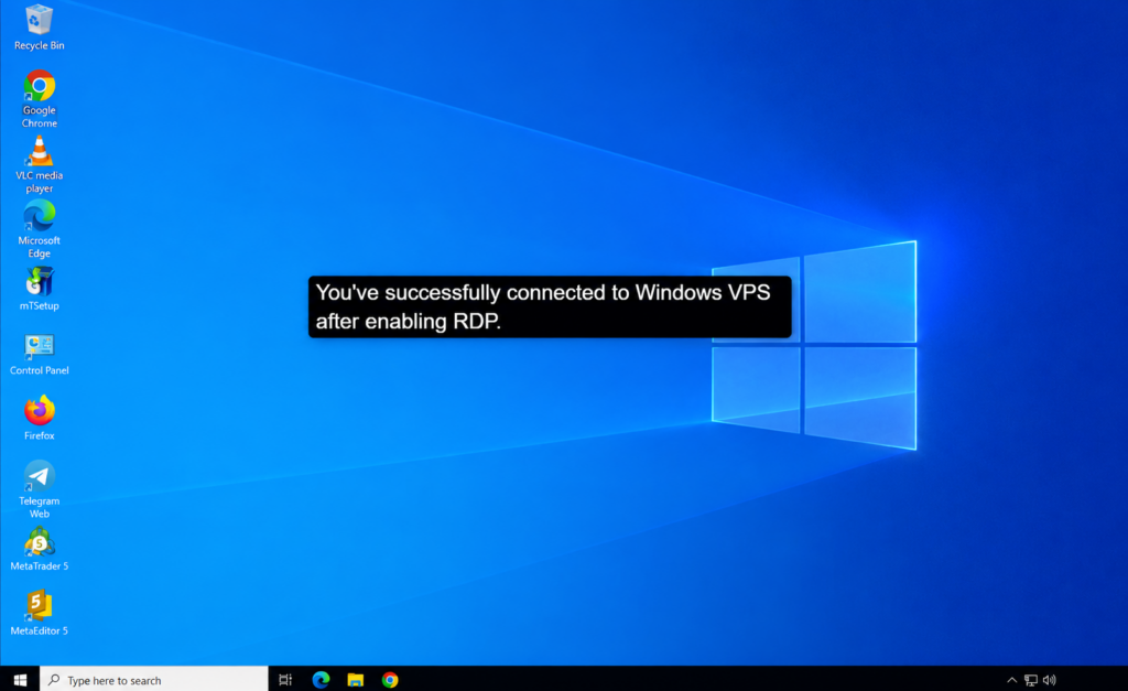 finally get connected to windows vps after enabling rdp