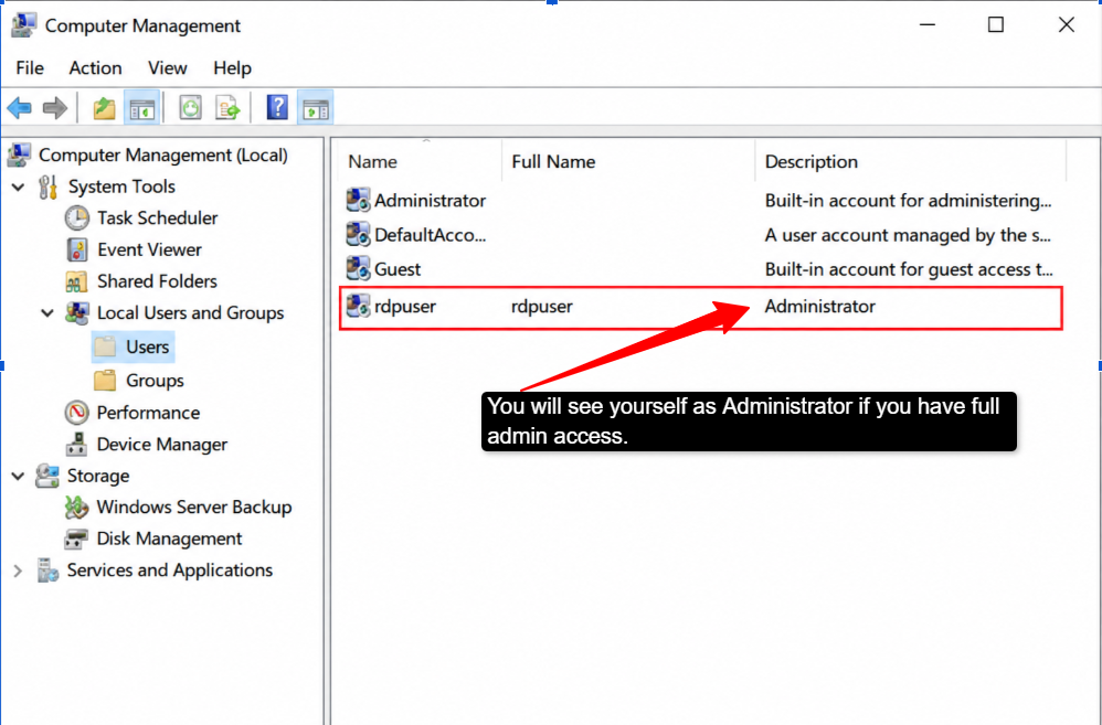 Check Your User Account Type