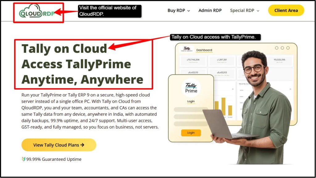 qloudrdp-provide-tally-on-cloud-access-tallyprime-anytime-anywhere How to Set Up Tally on Cloud